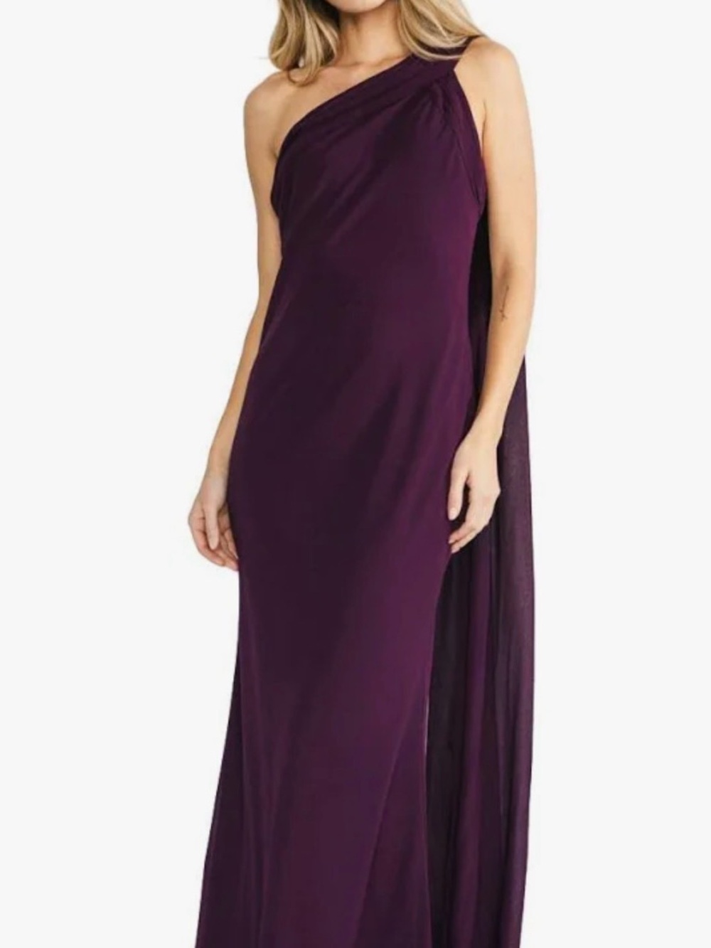 Baltic Born Plum Purple One-Shoulder Formal Dress